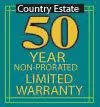 50 Years Warranty Non-Prorated Limited Warranty